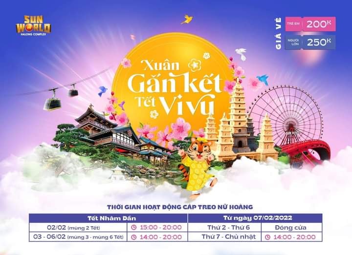 Cáp treo Nữ Hoàng SunWorld Mở cửa Tết