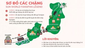 Sơ đồ các chặng và lời khuyên khi đi Sun World Fansipan Legend